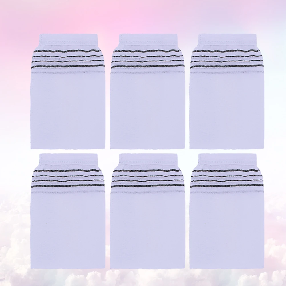

10PCS Artificial Silk Bath Gloves Portable Bath Mittens Thickening Washclothes Sauna Coarse Texture Towel Household Bathing Supp