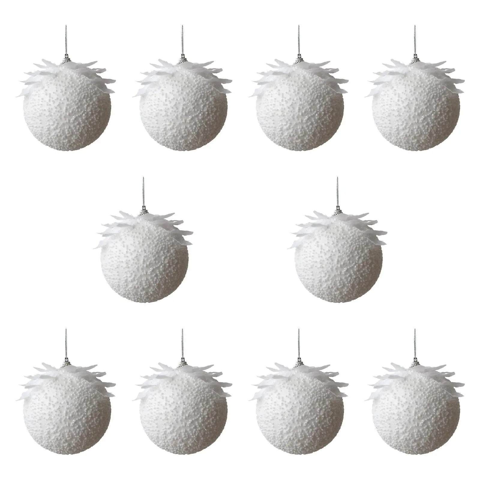 10-teilige Weihnachtsbaumschmuck, kreative, leichte, dekorative Hängekugeln, Charm-Anhänger für Jahrestag, Neujahr