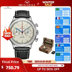 2023 reloj Seagull 1963 ST19 clásico Vintage reloj mecánico para hombres cronógrafo de aviación piloto reloj de pulsera para hombres relojes masculinos