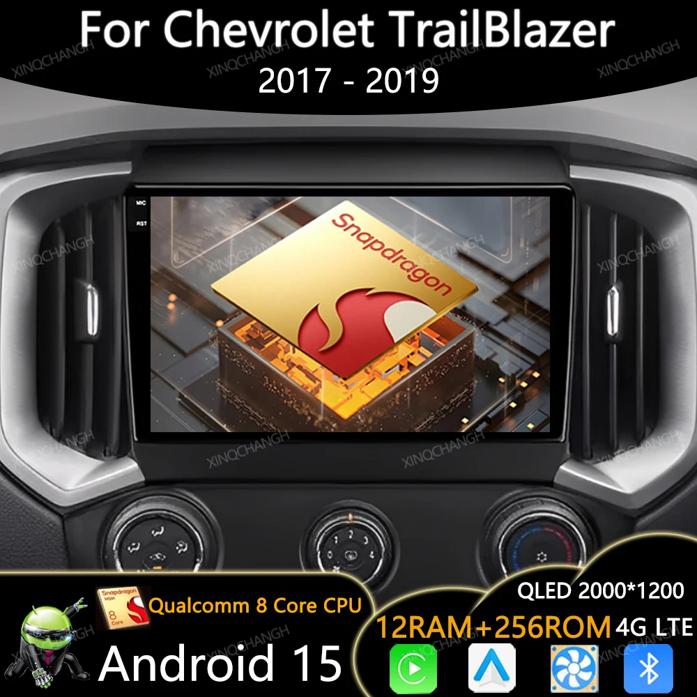 Autoradio Android 15 pour Chevrolet TrailBlazer 2017 - 2019 pour Isuzu D-MAX 2017 - 2019 unité principale Qualcomm BT GPS 4G LTE 5G WIFI