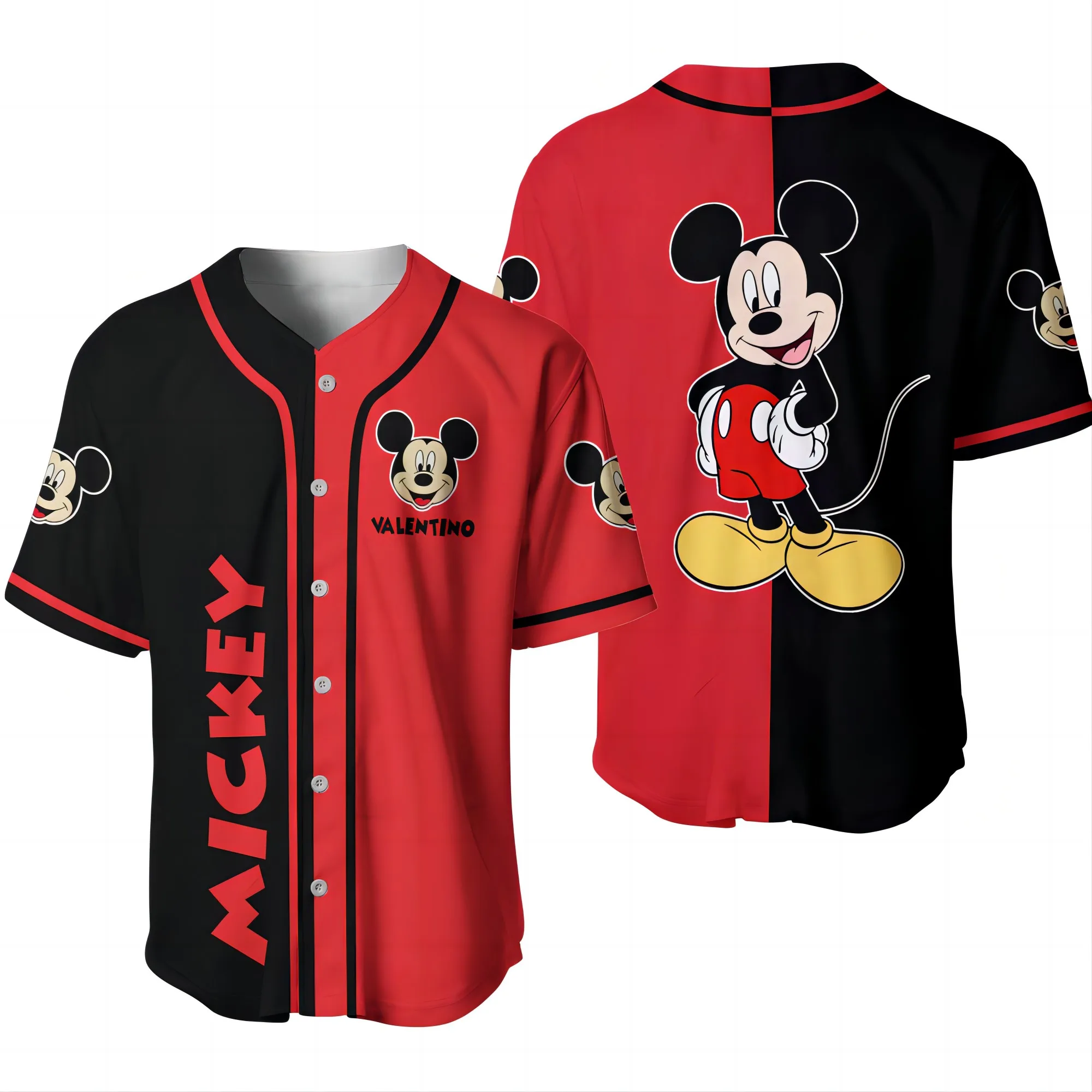 Tegger White Yellow Disney Cartoon Pattern Casual Clothing Customer Baseball Jersey Tigger Winnie the Pooh Black Orange Disney