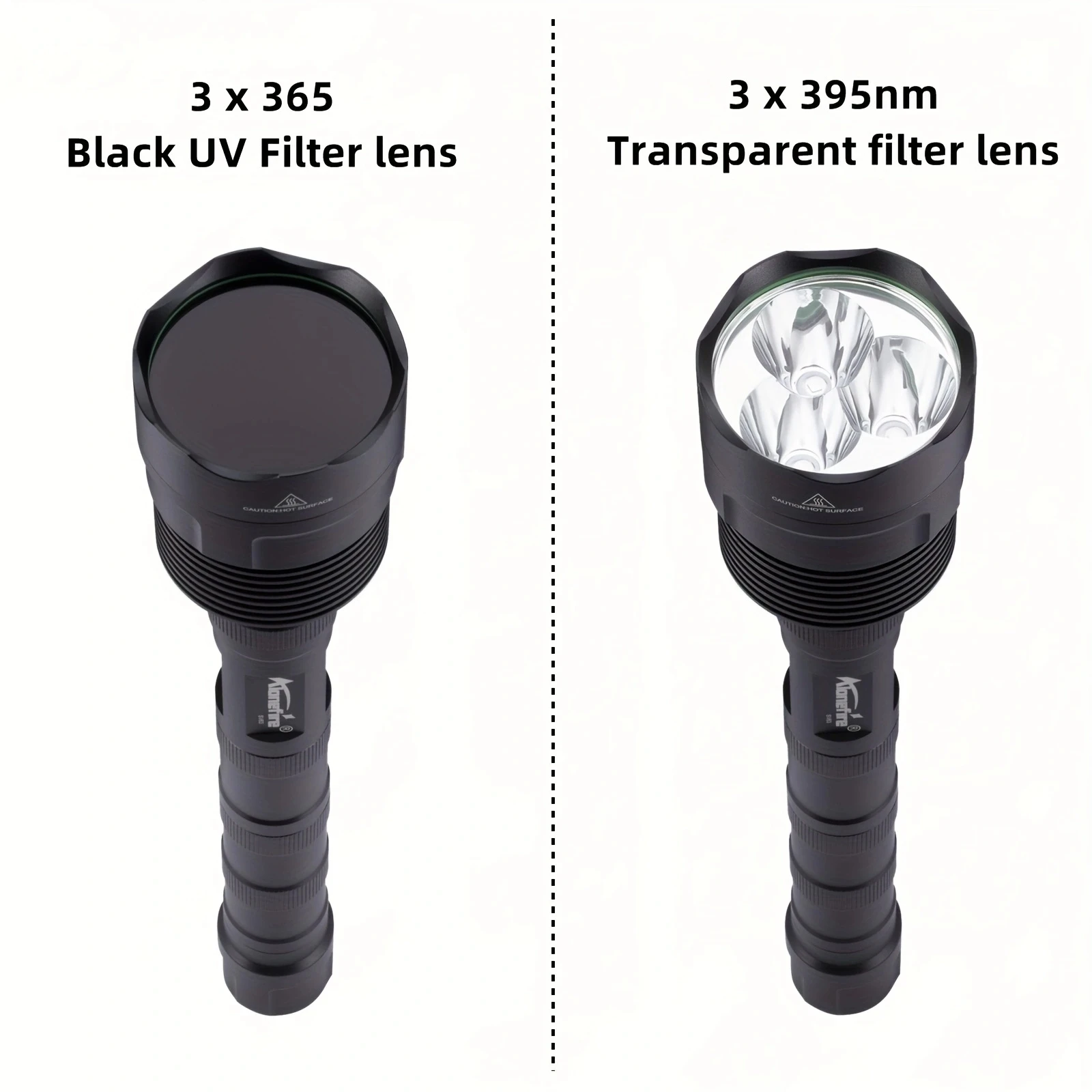 Linterna UV luz negra ultravioleta potente para curado invisible - imagen 2