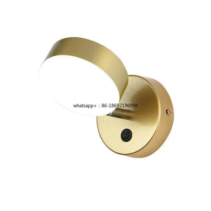 Modern Simple LED Bedside Wall Lamp with Switch Small Wall Lamp Living Room Background Aisle Lighting Wall Lamp view 5