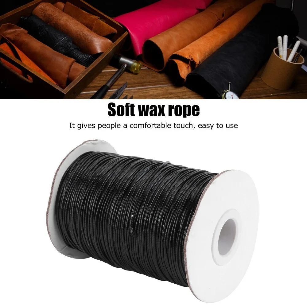Versatile 1mm Thickness Waxed Cord 160M Length Flexible Beading Thread Macrame Rope Macrame Projects