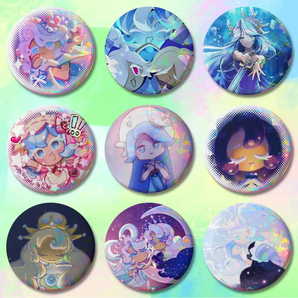 

S-Sea F-Fairy Cookies Pins 58mm Cute Cartoon Badge Handmade Brooches for Backpack Accessories