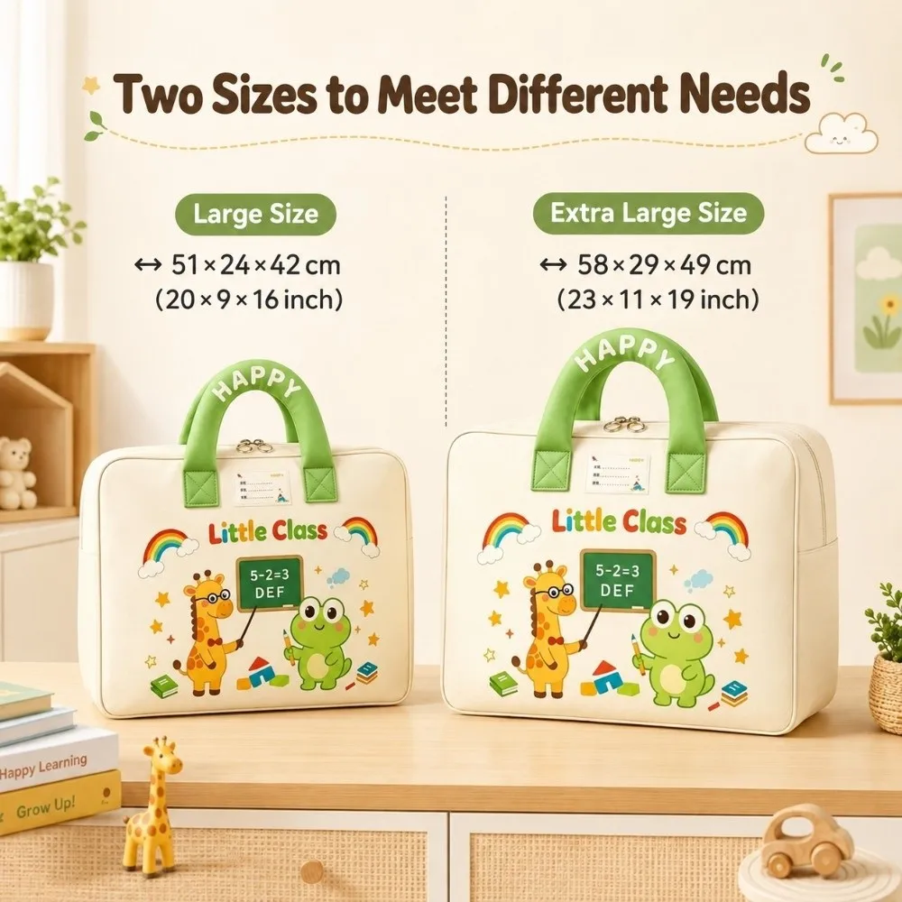 Oxford Cloth Kindergarten Storage Bag Large Capacity with Name Label Quilt Storage Bag Waterproof Toddler Nursery Bag