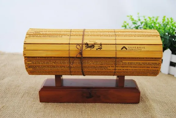 HOME OFFICE ART -Asia gift present --The ART of WAR # Sun-Tzu  bamboo Collection Edition - TOP business gift (2 language) --
