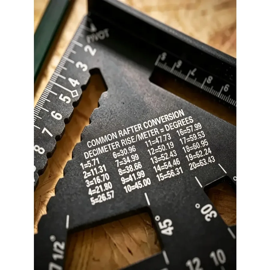 STANLEY STHT46102-0 FATMAX 300mm Aluminium Quick Square Professional Rafter Layout Tool for Carpentry Roof Framing and Saw Guide view 5