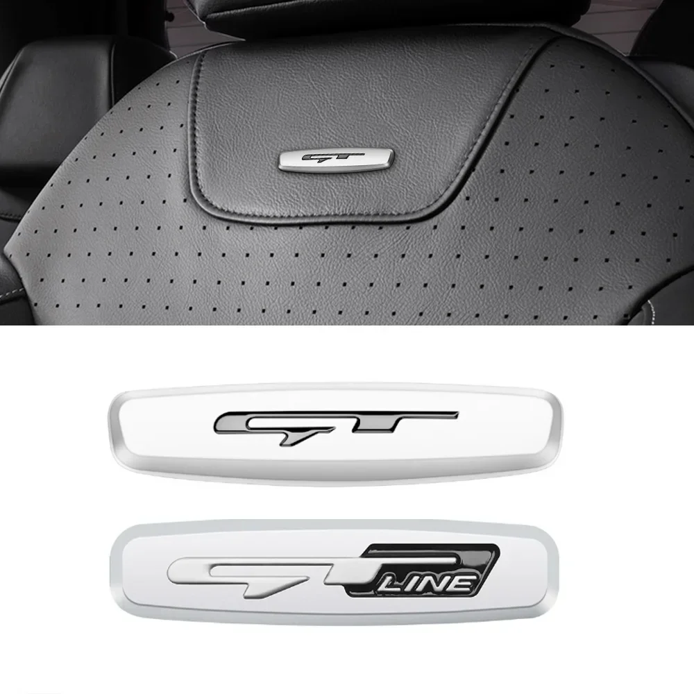 2pcs GT Badge For KIA Sticker GT Line Seat Sticker Interior Chairs Emblem For KIA Sportage Optima Rio Ceed  K5 K2 K3 KIA Sticker