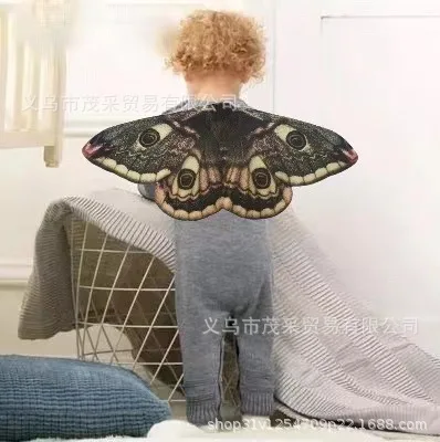 Divertido disfraz de Festival de ala de polilla, accesorio de disfraz de mariposa de tela no tejida, accesorios para fiesta de Halloween