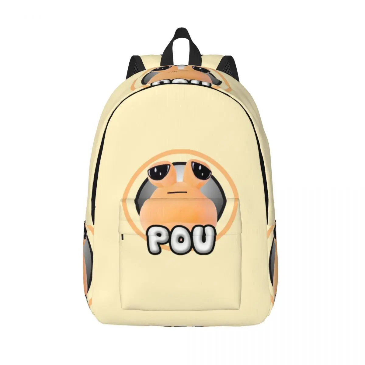 

My Pet Alien Pou Cute Cartoon Student Backpack School Bag Hiking Travel Daypack for Boys Girls Bookbag Shoulder Bags