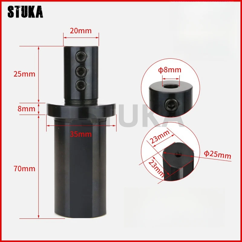 Stuka C20/25 Keyway Broaching Tool Holder DM Series for CNC Machining to Cut Blind Internal Keyway Slotting Groove Spline Shaft