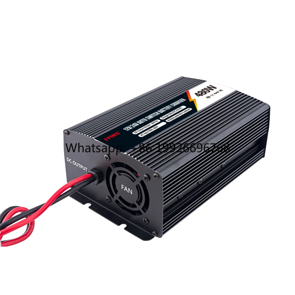 

JYINS JYCH-1210/2410 Auto 480W 24V 10A Lifepo4 Lithium Battery Charger for /Scooters/Forklift CE