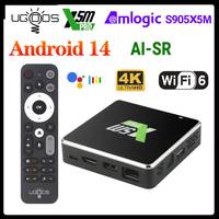 Android 14.0 Media Player UGOOS X5M PRO TV BOX Amlogic S905X5M LPDDR4 4GB 32GB Support AI-SR CEC AV1 WiFi6 BT5.4 1000M