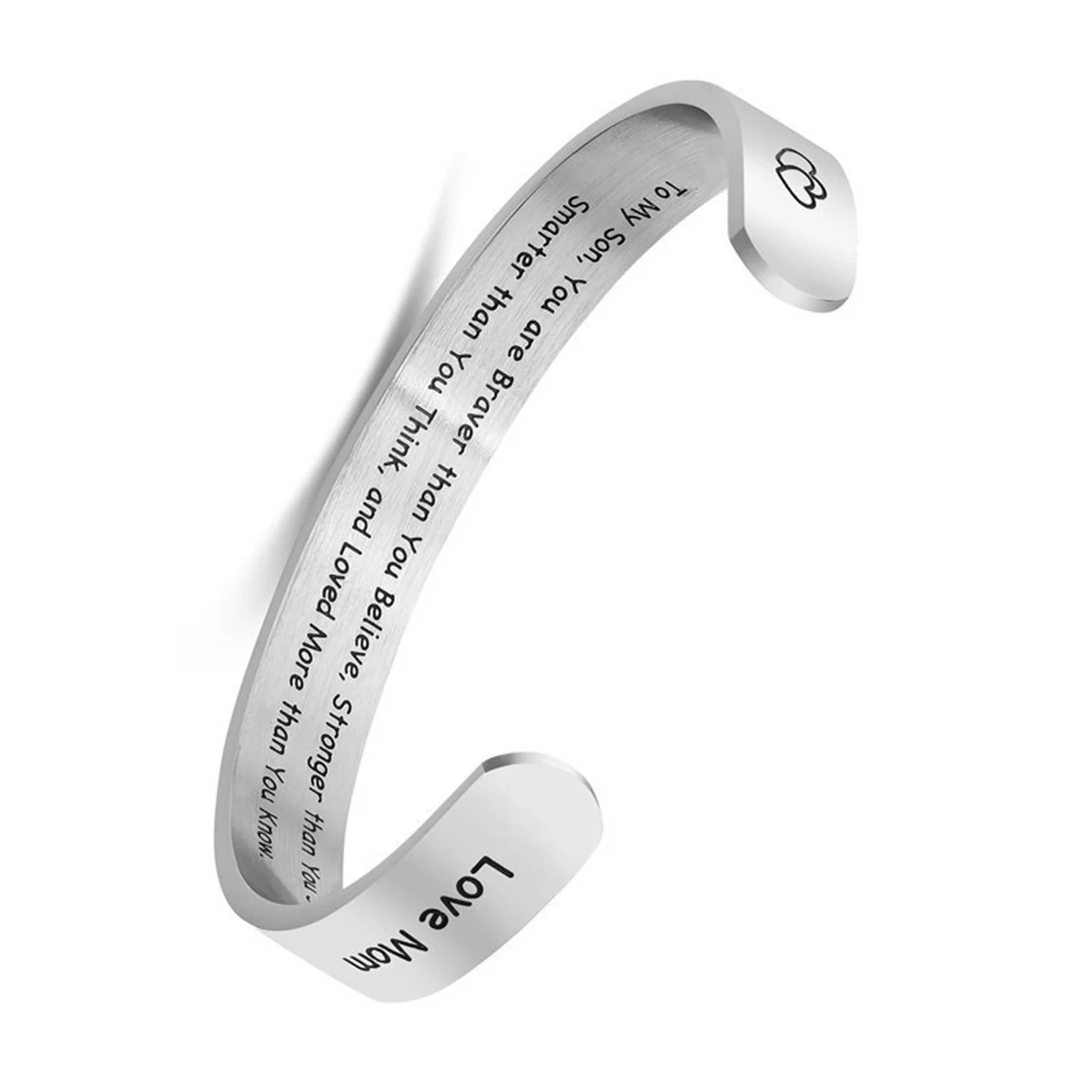 

Открывающийся браслет из титановой стали, легкий, прочный, с надписью «Мой сын», индивидуальный подарок для вечеринки в стиле сына, для ежедневных путешествий