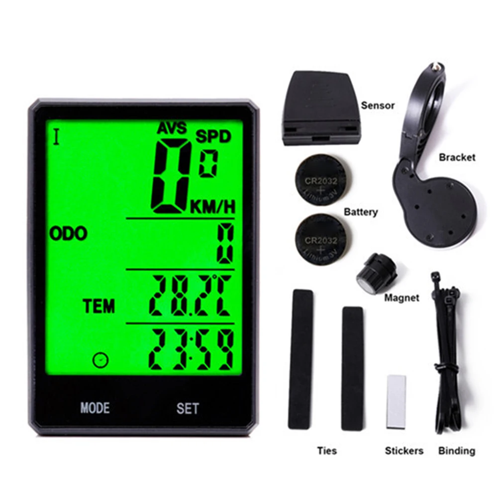 Multifunction Bike Computer Large Screen Convenient Backlight Waterproof Rating Accurate Measurements Easy to Use