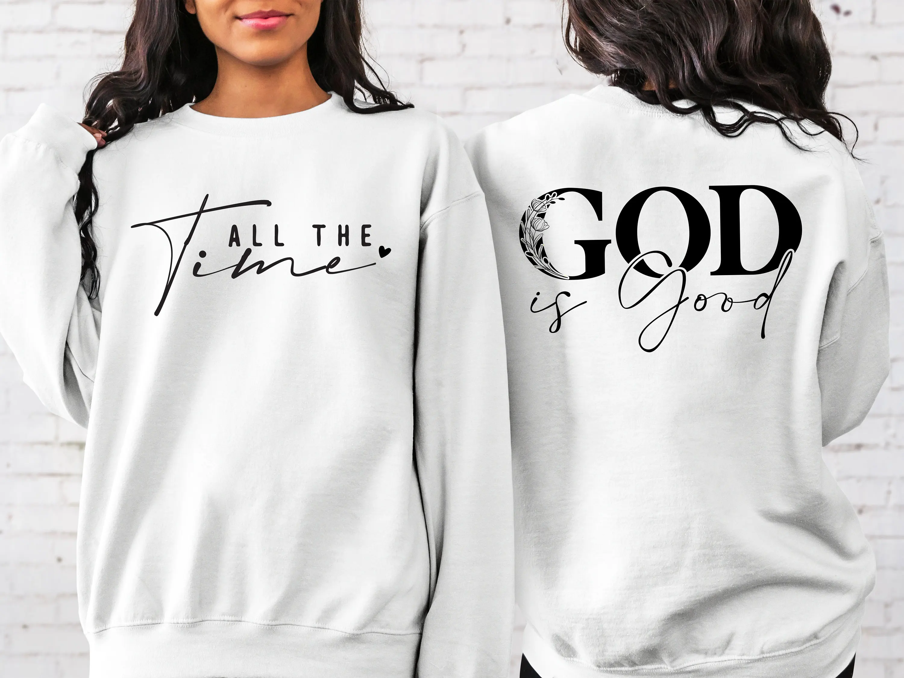 

God Is Good All The Time Sweatshirt Hoodie Men's and Women's Round Neck Sweatshirts Y2k Tops Autumn Pullover Women Clothing