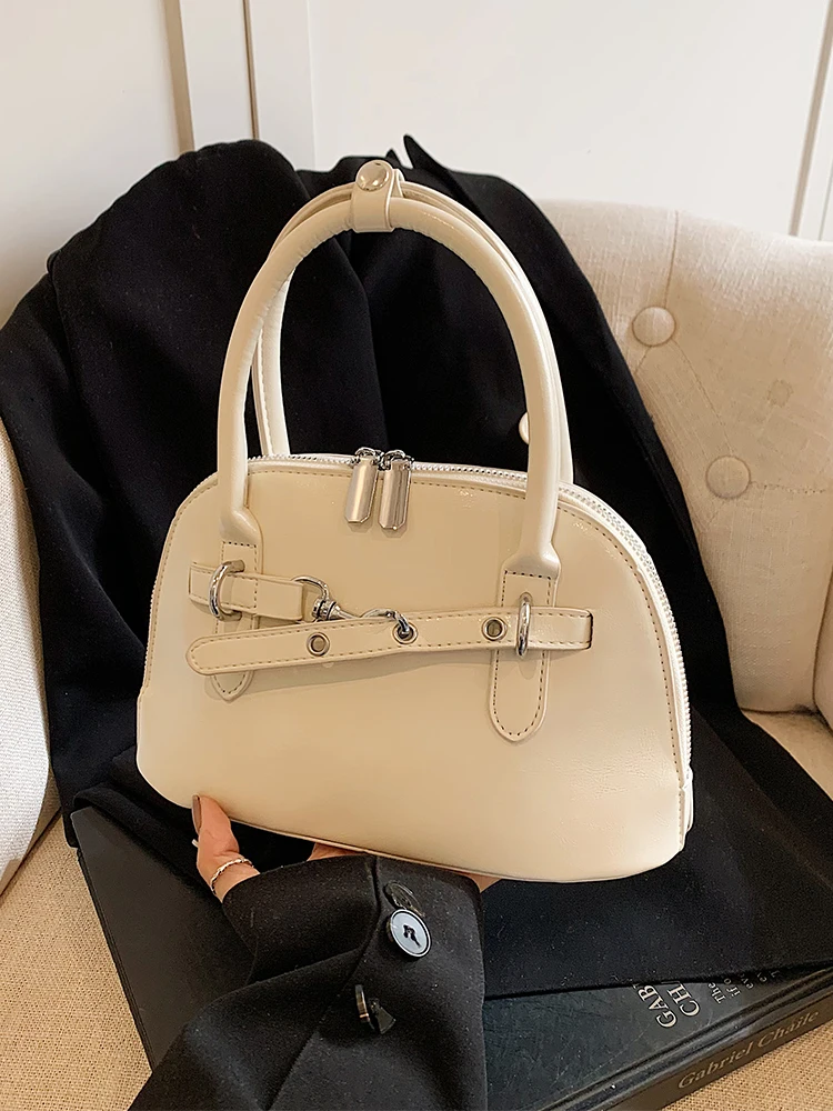 

High End Retro PU Leather Messenger Bags 2025 Women's New Texture Solid Color One Shoulder Bag Simple Versatile Female Handbags