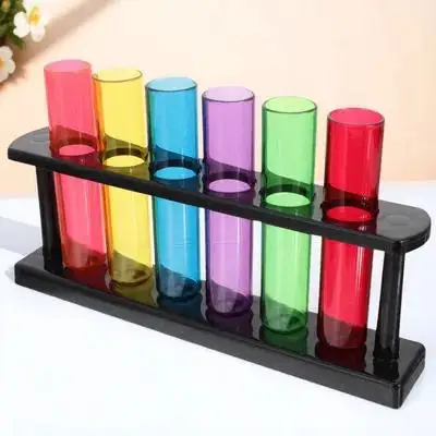 1 Set Ps Test Tubes Clear Plastic Small Test Bottles For Science Experiments Teaching Lab Practical Tube Containers Liquid