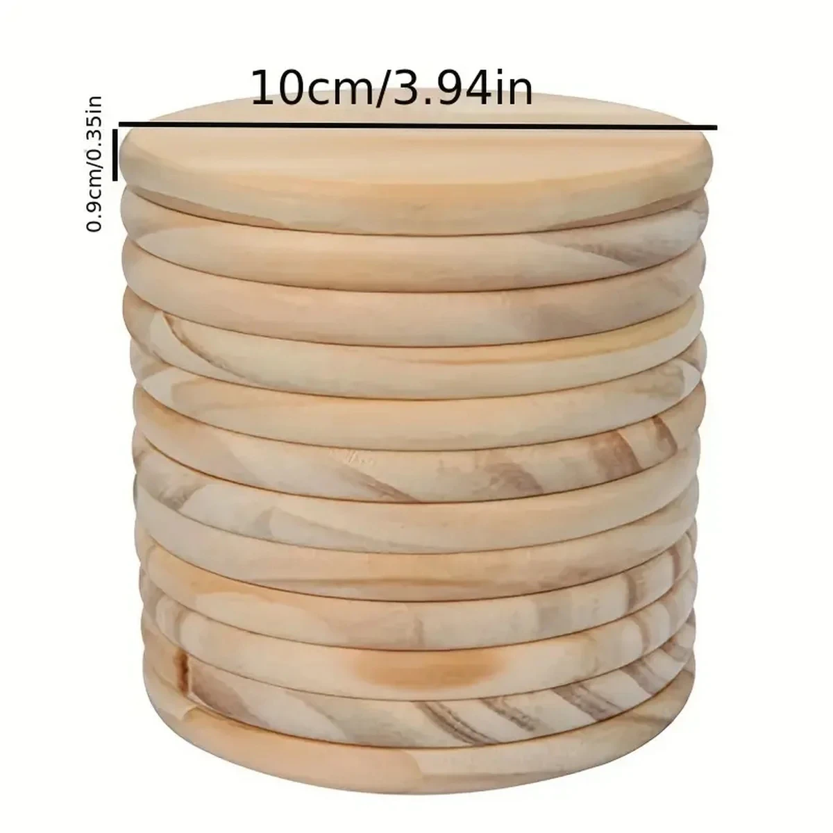 5/10pcs Natural Log Pine Blank Coasters Whole Wood Heat Insulation Pads for DIY Building Model Carving Crafts