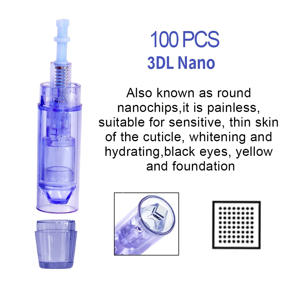 10/20/50/100 stuks bajonet microneedling dermapen micronaalden voor UltimaA6 Dr.imp pen 9/12/36/42-pins/nano cartridge tips MYM stamp