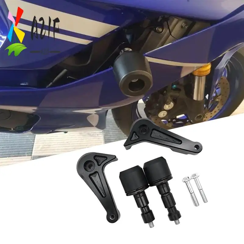 

A21F-Motorcycle Aluminium Alloy Falling Protection Frame Slider Crash Pad Protector For YAMAHA YZF-R6 2017-2022 Parts Black