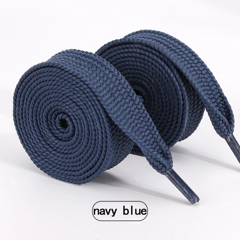 Neuer Stil, 2,2 cm breit, flache Polyester-Schnürsenkel, einfarbig, hochwertige, hochästhetische Schuhschnüre für Mädchen – Detail 10