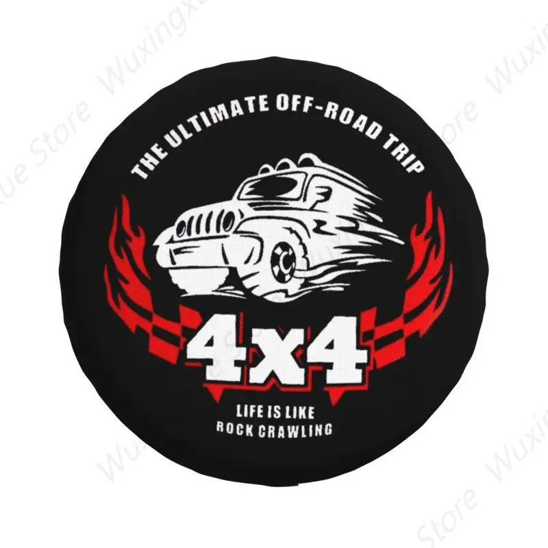 Custom 4x4 Overland Vehicle Tire Cover 4WD 4x4 Trailer Spare Wheel Protector for Mitsubishi Pajero 14