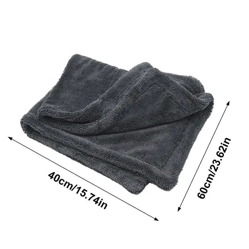 Microfiber Twist Car Wash Towel Professional Car Cleaning Drying Cloth Towels For Cars Washing Polishing Waxing Detailing