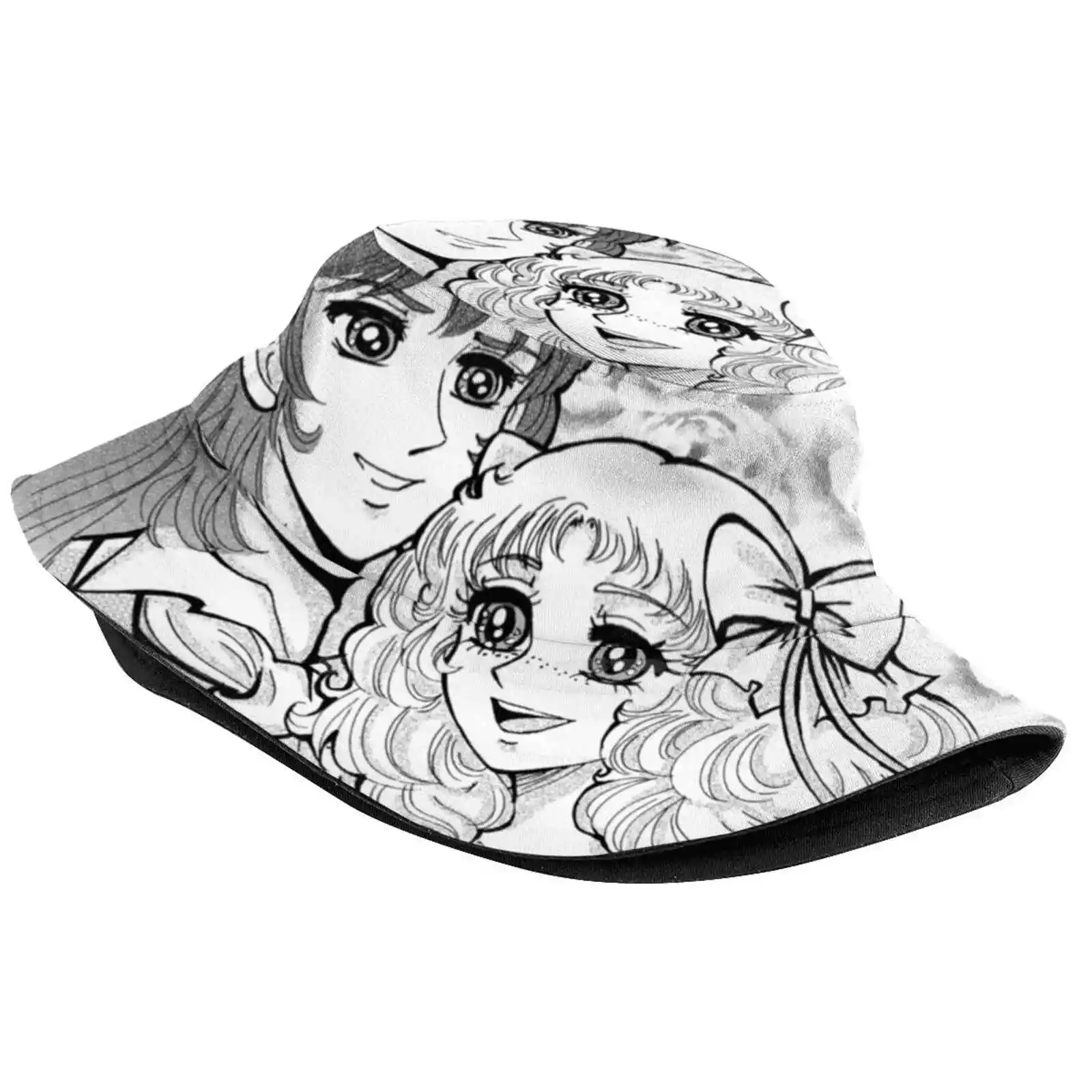 Candy-Candy Terry Happy End Sun Cap Fisherman Hat Bucket Hats Candy Candy Anime Manga Terry Granchaster Happy Love Racoon