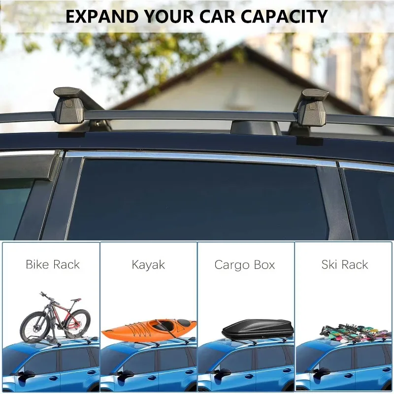 

Offroad 4x4 Pickup Adjustable Cross Bars Aluminum Alloy Roof Rack For 2021 Tacoma Cargo Carrier Luggage