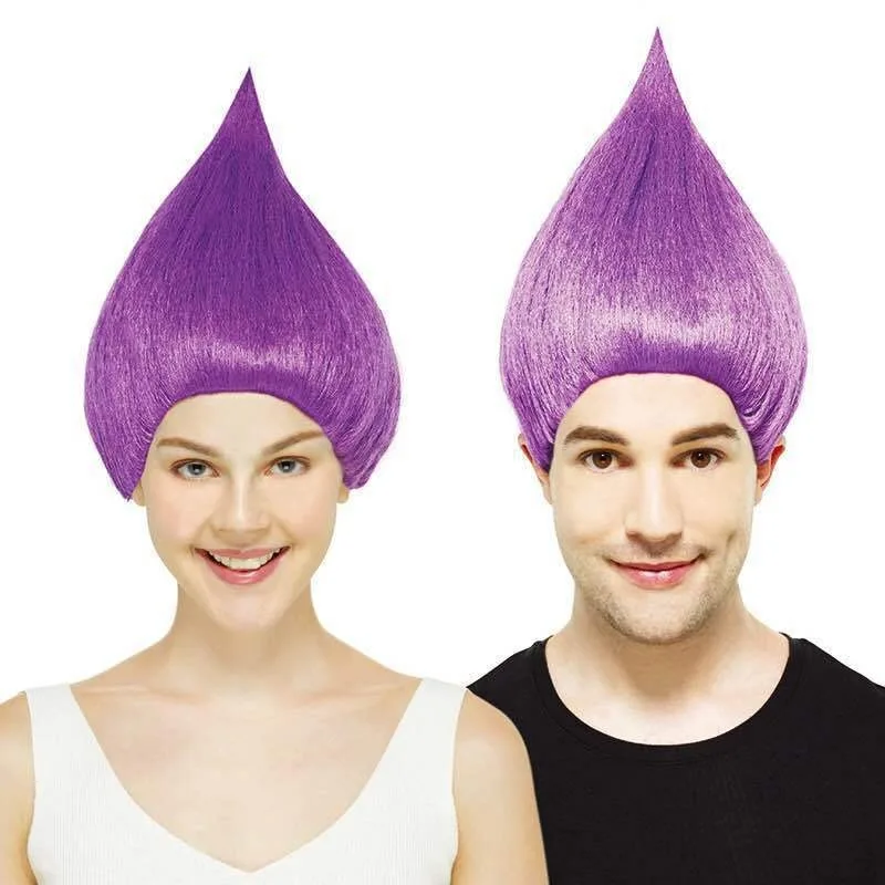 Troll festival magia elf papel vestir-se chapelaria halloween pai criança desempenho cebola headwear chama peruca gota de água cabeça
