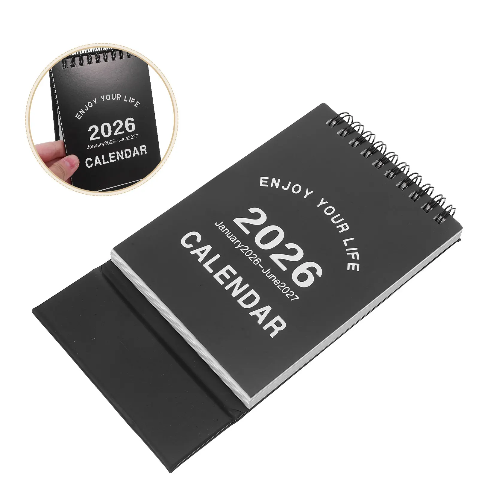 

2Pcs 2026 Small Desk Calendar Mini Standing Flip Desktop Calendar 18 Month Planner Jan 2026 to Jun 2027 Office Home School Table
