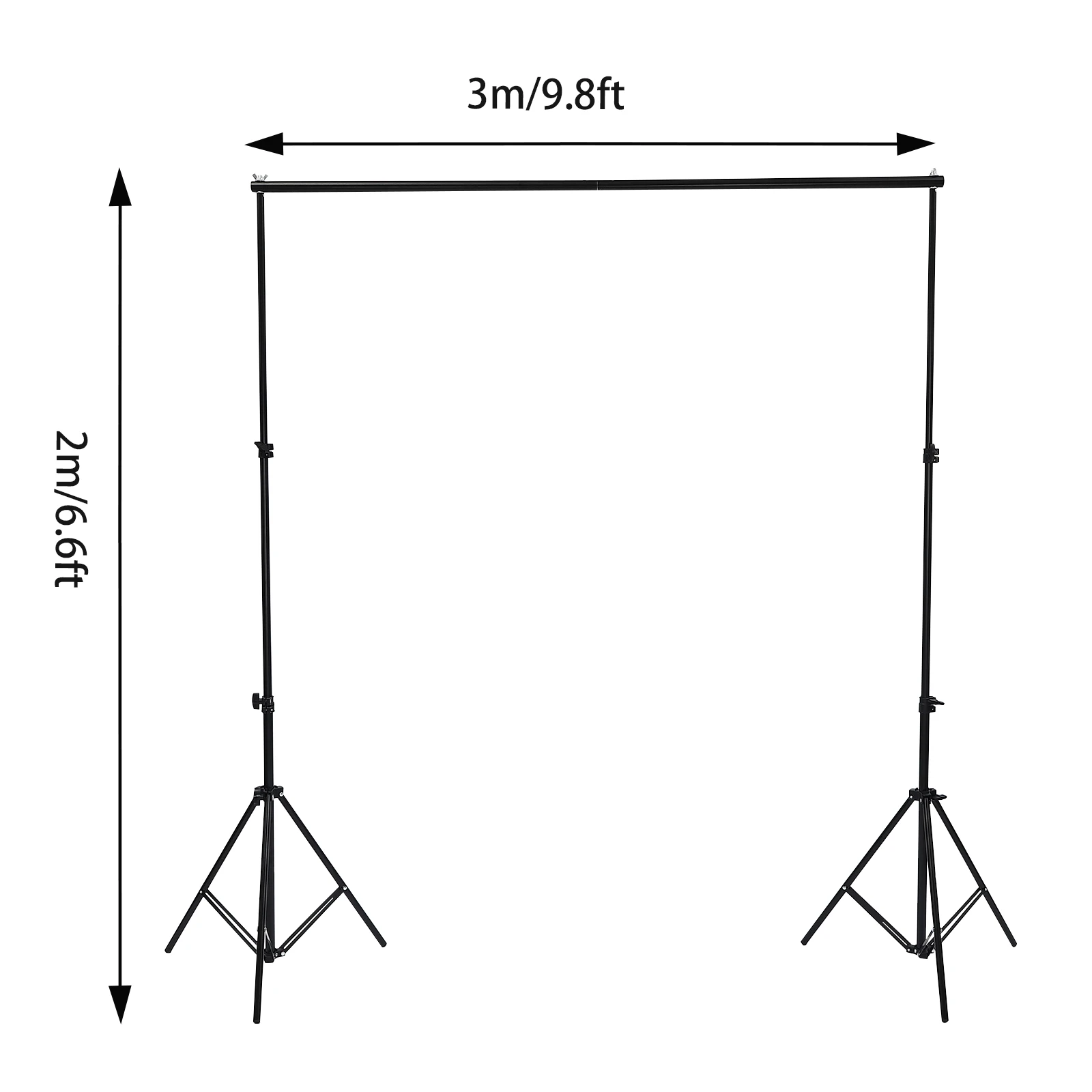 Backdrop Stand 2X3M Adjustable Photography Frame Background Holder 11 lbs Load-bearing For Photo Studio