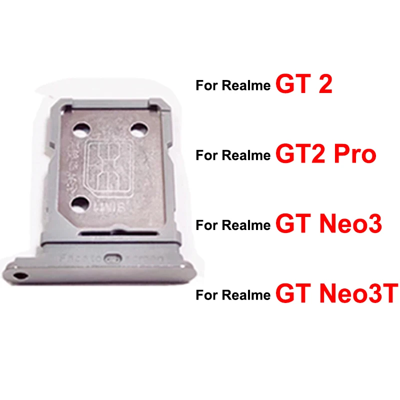 For Realme GT Neo 3 3T GT 2 Pro SIM Card Tray Socket  Card Reader Holder Slot Replacement Parts