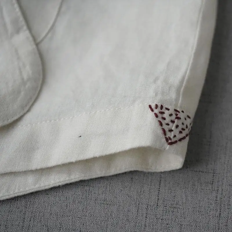 Giacca da donna alla moda in cotone e lino tinta unita manica lunga versatile ed elegante