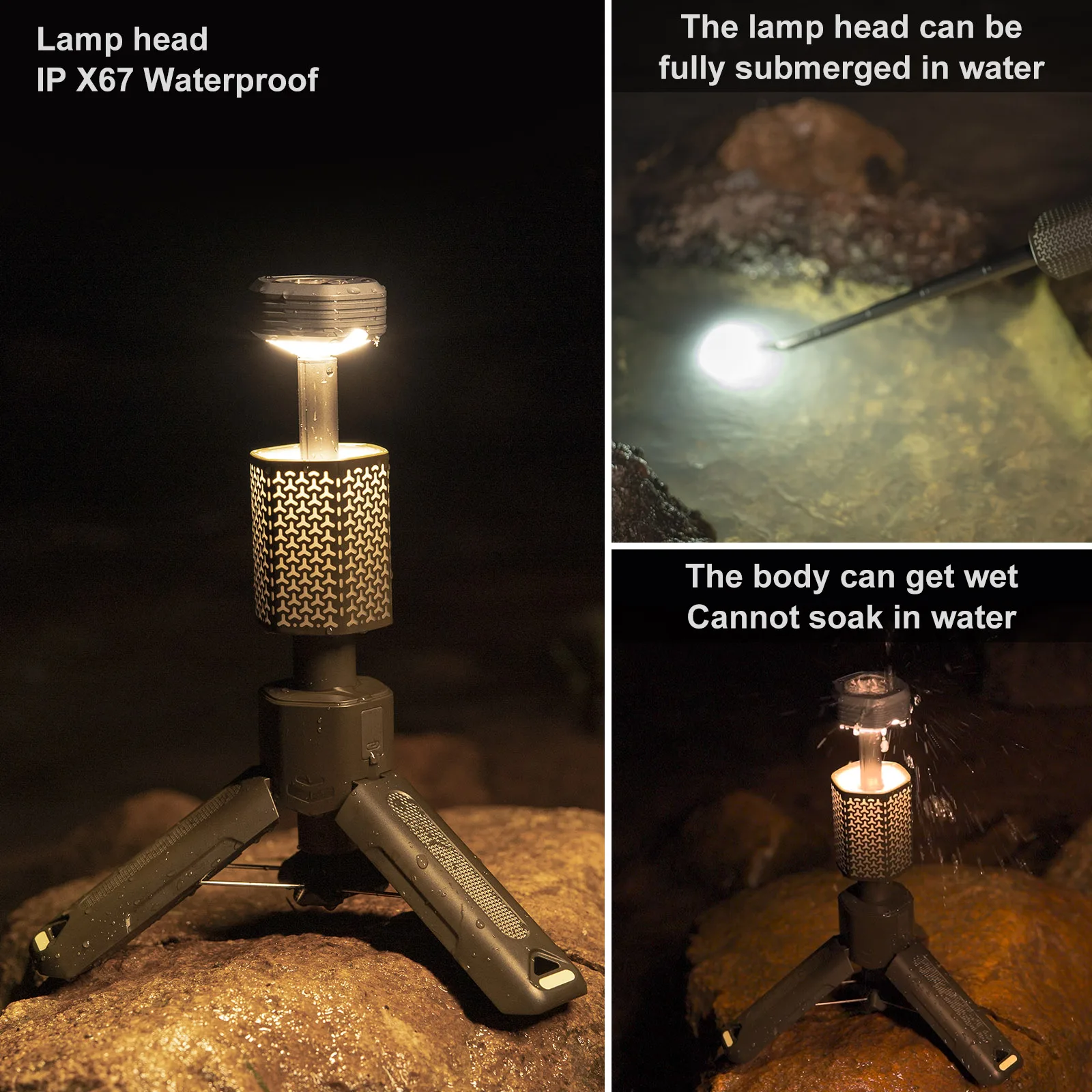 Camping Light Telescopic and Collapsible Night Light Mobile Lighting 10500mAh Battery Built-in Magnetic Road Light  Flash Light