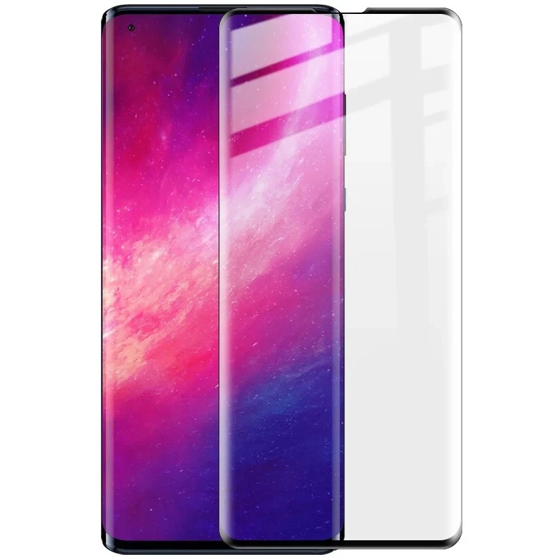 2PCS Tempered Glass For Motorola Moto Edge Plus Full Cover Black Edge Protective Film Screen Protector For Moto Edge+