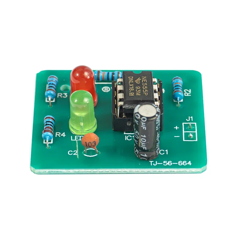 NE555 Dual-colour Flash Circuit Kit DIY Soldering Practice Teaching Experiments Practical Training Assembly Loose Parts