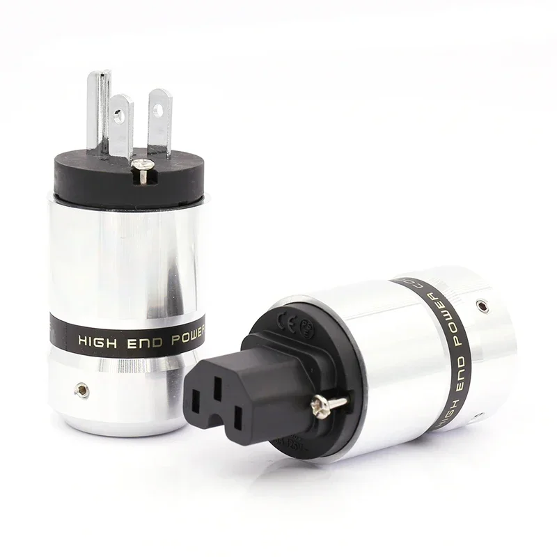 Высокое качество 24-каратного позолоченного американского разъема питания с родиевым покрытием «мама-папа» IEC для DIY HIFI сетевой кабель питания