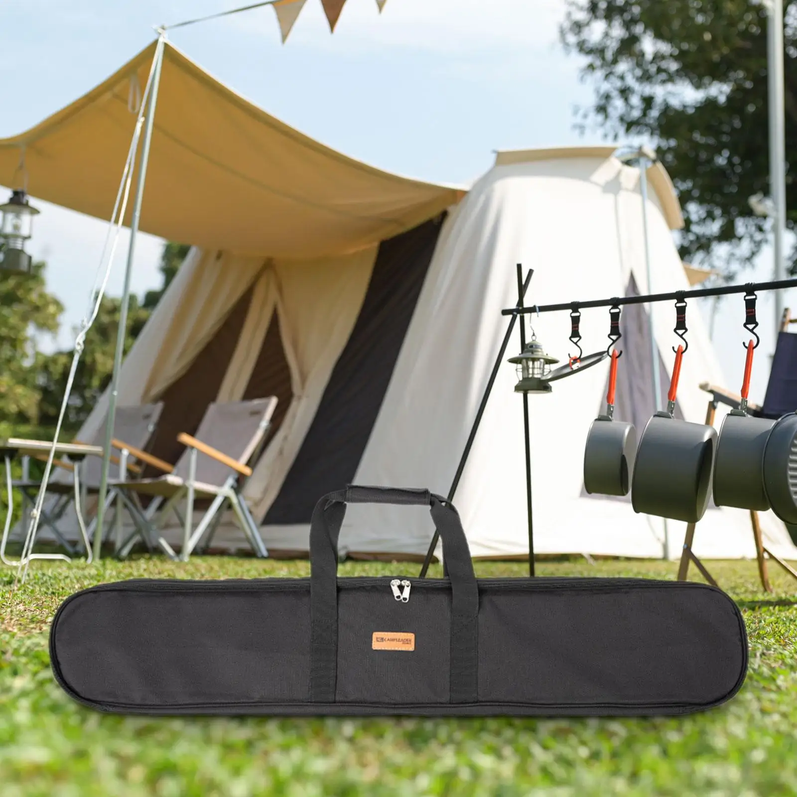 

Tent Pole Bag Handbag Wear Resistant Carrying Case Fishing Rod Carrier Bag