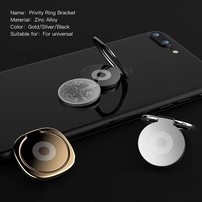 Luxury Spin Finger Ring Rotatable Phone Holder 360 Degree Rotatable Magnet Metal Smartphone Socket For Magnetic Car Mount Stand