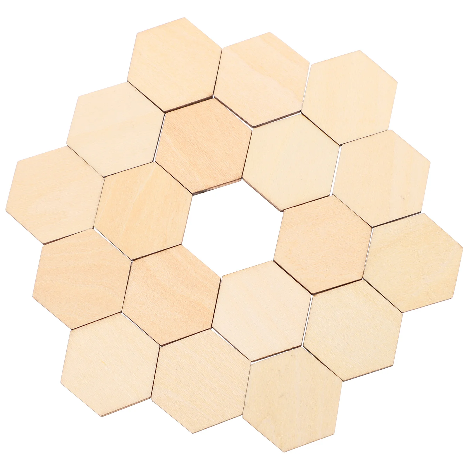 

100pc 30Mm Wooden Hexagonal Ornaments Premium Decorative Pieces Smooth Diy Crafts Wedding Birthday Christmas Party Handicrafts