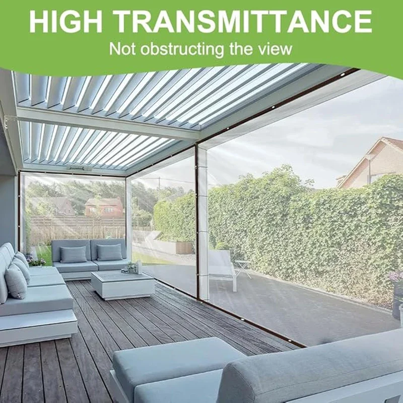 0.35mm PVC Transparent Rainproof Cloth Exterior Impermeable Terraza Outdoor Chicken Coop Greenhouse Techo Impermeable Exterior