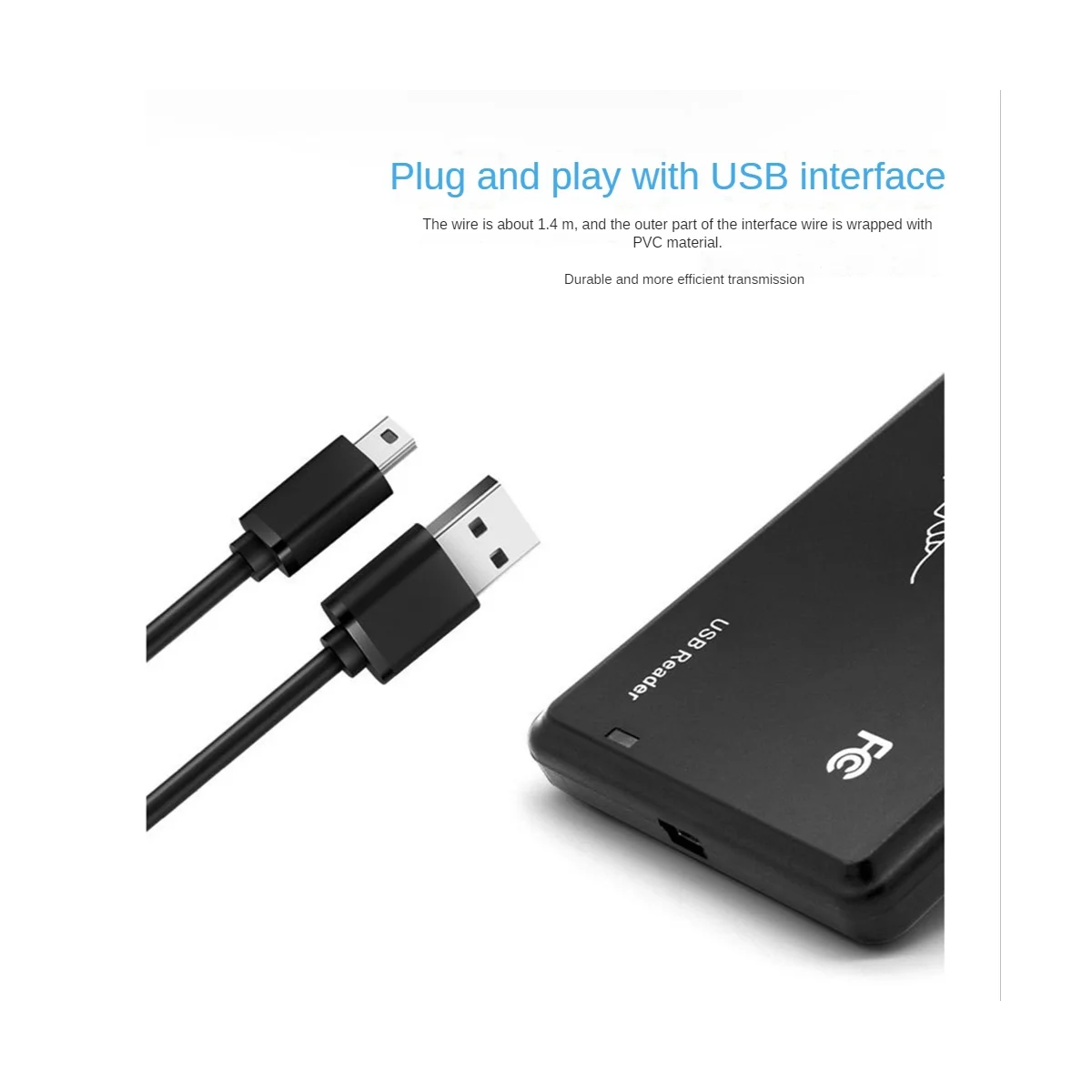 RFID Card Reader Low Frequency 125KHZ USB Interface Access Control Card Issuer