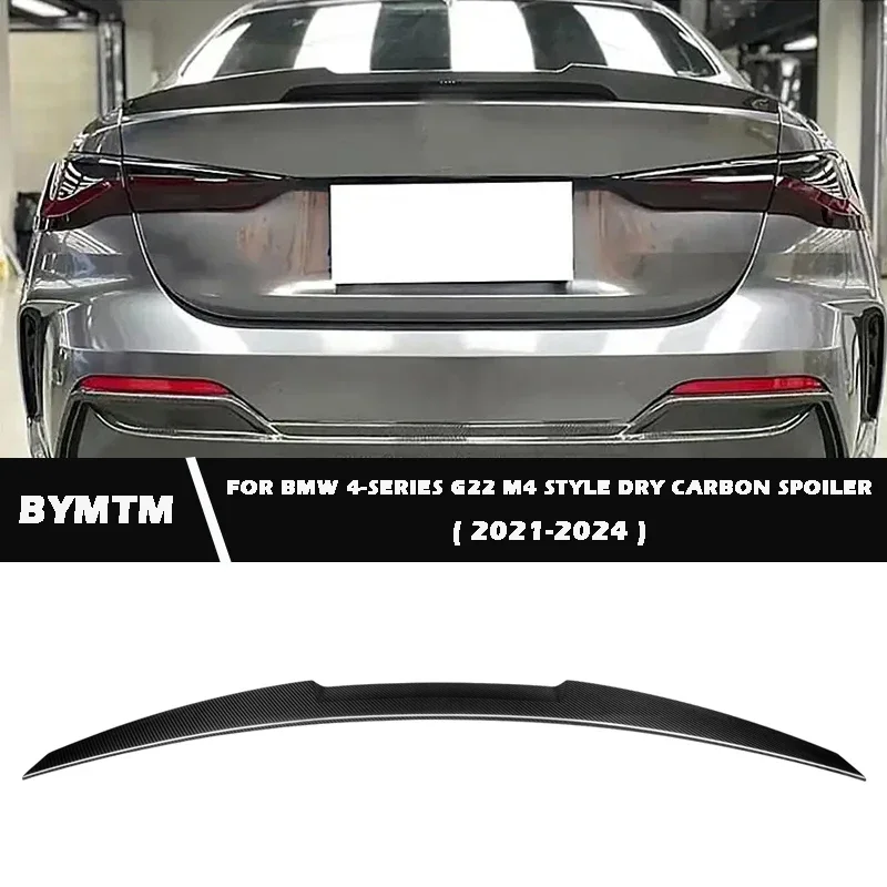 Car exterior decoration M4 Style Excellent Dry Carbon fiber Spoiler Spoiler Ducktail Rear Lip Tail Wing For BMW 4 Series G22