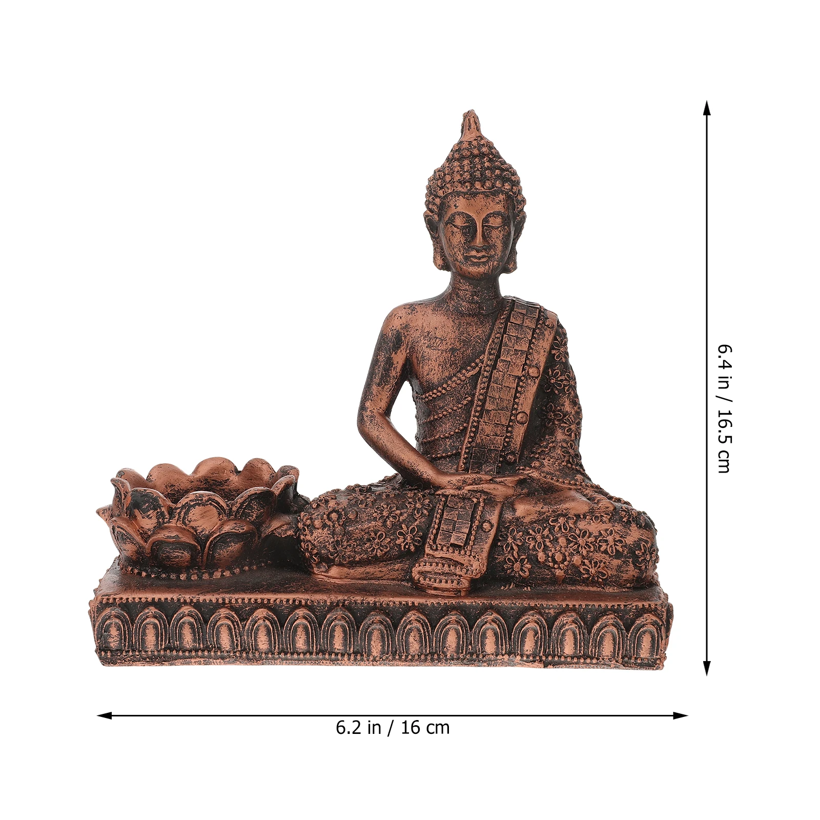 

Buddha Statue Candlestick Ornament Decorative Holder Delicate Sculpture Supply Resin Desktop Decoration