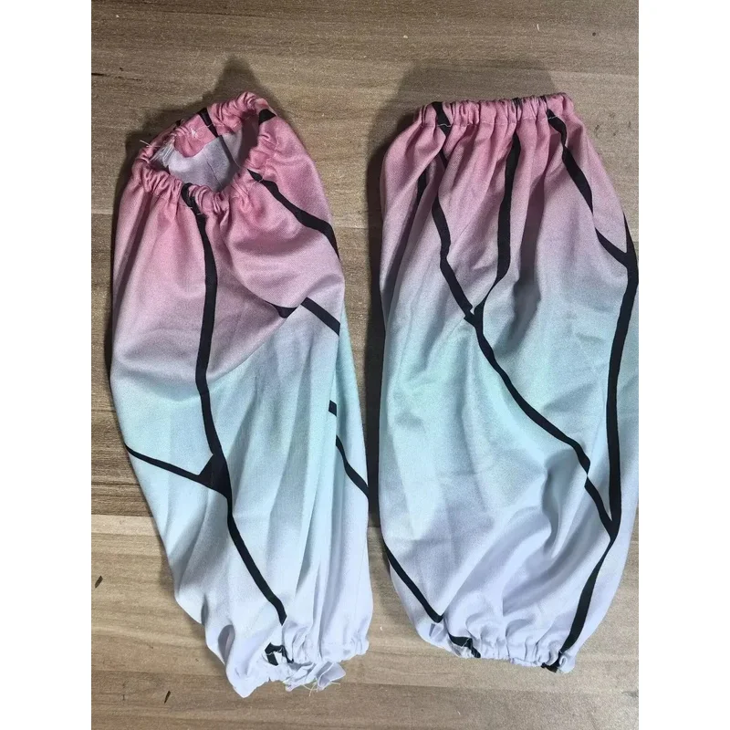 qa156 أنيمي كوتشو شينوبو تأثيري الأكمام كيميتسو نو يابا الأرجواني والأسود الكفة كم قفاز شبكي