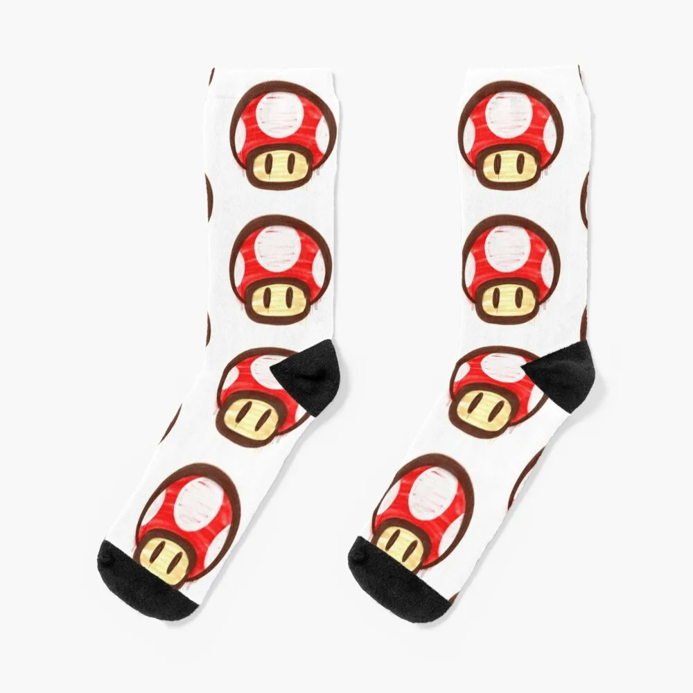 

graffiti mushroom Socks christmass gift professional running Luxury Woman Socks Men's