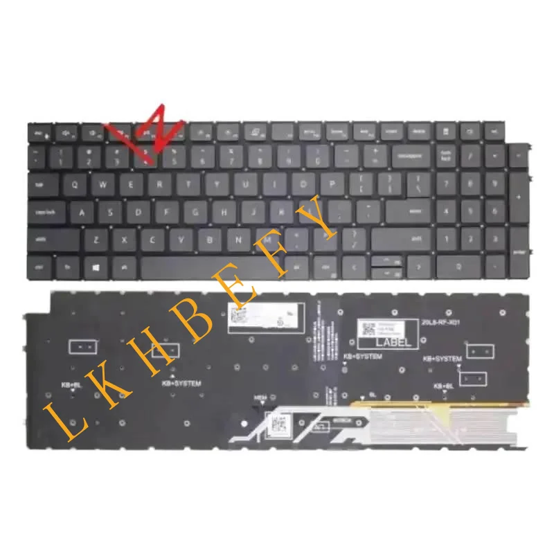 

&. Новая клавиатура для Latitude 3520, Inspiron 15, 3510, 3511, 16 Plus 7610, черная подсветка